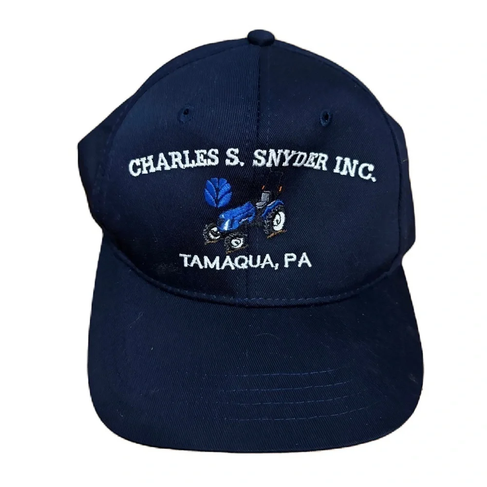 New Holland Tractor Vintage Navy Blue Embroidered Cap Hat Kids Tamaqua